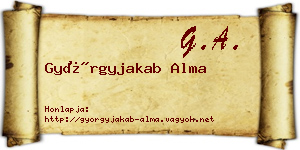 Györgyjakab Alma névjegykártya